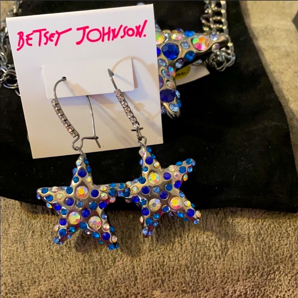 Betsey Johnson earrings celestial star